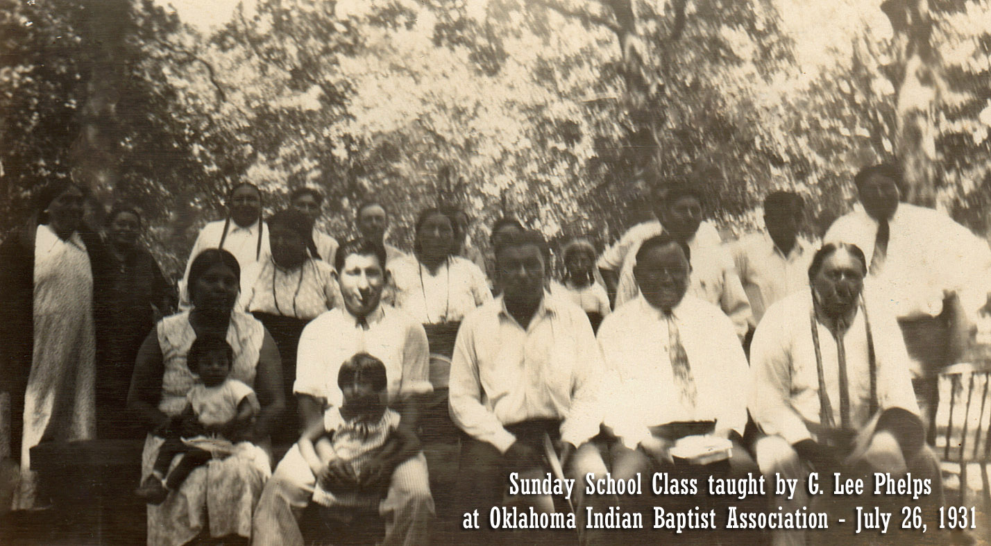 SSClass-Lee Phelps-teacher Ok Indian Bap Assoc-July26-1931